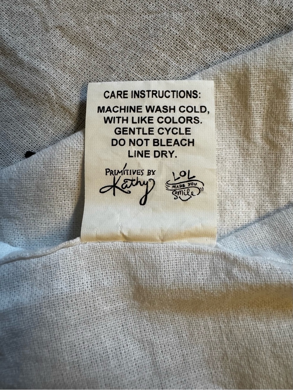 Primitives by Kathy White Decorative Towel with "Neighbors" Black Script - Picture 6 of 7